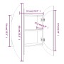 Armario de baño con espejo redondo y LED roble 54x54x17,5 cm de vidaXL, Tocadores de baño - Ref: Foro24-345590, Precio: 198,4...