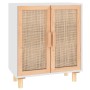 Aparador blanco madera pino maciza y ratán natural 60x30x70 cm de vidaXL, Aparadores - Ref: Foro24-345630, Precio: 117,41 €, ...