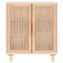 Aparador blanco madera pino maciza y ratán natural 60x30x70 cm de vidaXL, Aparadores - Ref: Foro24-345630, Precio: 117,41 €, ...
