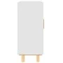 White sideboard solid pine wood and natural rattan 60x30x70 cm by vidaXL, Sideboards - Ref: Foro24-345630, Price: 111,21 €, D...