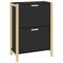 Mueble zapatero madera contrachapada negro 57,5x33x80 cm de vidaXL, Zapateros y organizadores de calzado - Ref: Foro24-345685...