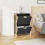 Mueble zapatero madera contrachapada negro 57,5x33x80 cm de vidaXL, Zapateros y organizadores de calzado - Ref: Foro24-345685...