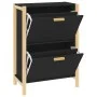 Mueble zapatero madera contrachapada negro 57,5x33x80 cm de vidaXL, Zapateros y organizadores de calzado - Ref: Foro24-345685...