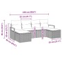 Juego de Sofá 6 pcs Marrón ratán sintético en Sofás de exterior | Comprar online en Foru.es