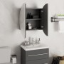 Armario de baño con espejo redondo y LED gris 47x47x17,5 cm de vidaXL, Tocadores de baño - Ref: Foro24-345585, Precio: 116,50...