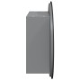 Armario de baño con espejo redondo y LED gris 47x47x17,5 cm de vidaXL, Tocadores de baño - Ref: Foro24-345585, Precio: 116,50...