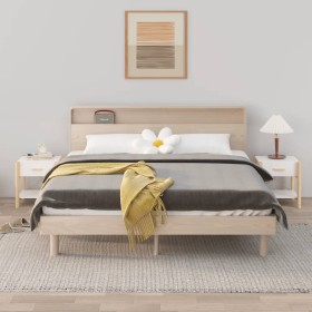 Mesitas de noche 2 uds madera contrachapada blanco 42x38x45 cm de vidaXL, Mesitas de noche - Ref: Foro24-345655, Precio: 103,...