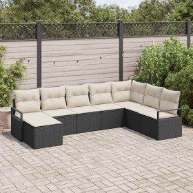 Conjunto de sofá de jardín 8 pcs Negro Poliratán en Sofás de exterior | Comprar online en Foru.es