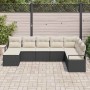 Conjunto de sofá de jardín 8 pcs Negro Poliratán en Sofás de exterior | Comprar online en Foru.es