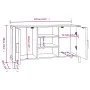 Plywood sideboard 107x38x60 cm by vidaXL, Sideboards - Ref: Foro24-345680, Price: 104,12 €, Discount: %