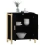 Aparador de madera contrachapada negro 62x38x70 cm de vidaXL, Aparadores - Ref: Foro24-345670, Precio: 80,88 €, Descuento: %