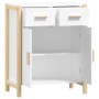 Aparador de madera contrachapada blanco 62x38x75 cm de vidaXL, Aparadores - Ref: Foro24-345675, Precio: 94,97 €, Descuento: %