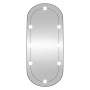 Espejo de pared ovalado con luces LED vidrio 35x80 cm de vidaXL, Espejos - Ref: Foro24-3189162, Precio: 44,26 €, Descuento: %