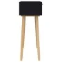 Mesa consola madera pino maciza ratán natural negro 80x30x75 cm de vidaXL, Mesas auxiliares - Ref: Foro24-345625, Precio: 104...