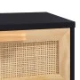 Konsolentisch Kiefer massiv massiv Rattan natur schwarz 80x30x75 cm von vidaXL, Seitentische - Ref: Foro24-345625, Preis: 104...