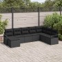 Conjunto de sofá de jardín 8 pcs Negro Poliratán en Sofás de exterior | Comprar online en Foru.es