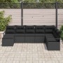 Conjunto de sofá de jardín 8 pcs Negro Poliratán en Sofás de exterior | Comprar online en Foru.es
