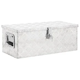 Silver aluminum storage box 70x31x27 cm by vidaXL, Toolboxes - Ref: Foro24-152250, Price: 115,98 €, Discount: %