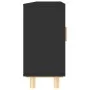 Aparador negro madera pino maciza y ratán natural 105x30x60 cm de vidaXL, Aparadores - Ref: Foro24-345640, Precio: 112,87 €, ...