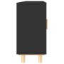 Aparador negro madera pino maciza y ratán natural 105x30x60 cm de vidaXL, Aparadores - Ref: Foro24-345640, Precio: 124,22 €, ...