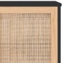 Aparador negro madera pino maciza y ratán natural 105x30x60 cm de vidaXL, Aparadores - Ref: Foro24-345640, Precio: 124,22 €, ...