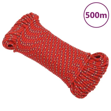 Cuerda de barco polipropileno rojo 3 mm 500 m de vidaXL, Sogas y cuerdas metálicas - Ref: Foro24-152379, Precio: 36,36 €, Des...