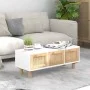 Mesa de centro madera contrachapada y de pino blanco 80x40x30cm de vidaXL, Mesas de centro - Ref: Foro24-345618, Precio: 110,...