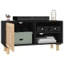 Mueble para TV madera maciza pino y ratán natural 80x30x40 cm de vidaXL, Muebles TV - Ref: Foro24-345613, Precio: 73,86 €, De...