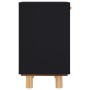 Mesita de noche madera maciza pino negra y ratán natural de vidaXL, Mesitas de noche - Ref: Foro24-345608, Precio: 87,06 €, D...