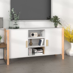 Aparador de madera contrachapada blanco 107x38x60 cm de vidaXL, Aparadores - Ref: Foro24-345678, Precio: 91,32 €, Descuento: %