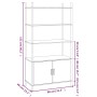 Aparador alto madera contrachapada blanco 80x40x153 cm de vidaXL, Aparadores - Ref: Foro24-345702, Precio: 146,53 €, Descuent...