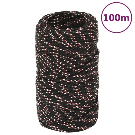 Schwarzes Polypropylen-Bootsseil 2 mm 100 m von vidaXL, Seile und Metallschnüre - Ref: Foro24-152319, Preis: 11,63 €, Rabatt: %