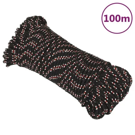 Cuerda de barco polipropileno negra 5 mm 100 m de vidaXL, Sogas y cuerdas metálicas - Ref: Foro24-152334, Precio: 14,58 €, De...