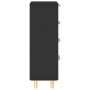 Aparador negro madera pino maciza y ratán natural 40x30x90 cm de vidaXL, Aparadores - Ref: Foro24-345643, Precio: 132,25 €, D...