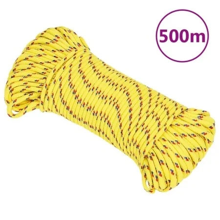 Cuerda de barco polipropileno amarillo 5 mm 500 m de vidaXL, Sogas y cuerdas metálicas - Ref: Foro24-152601, Precio: 45,36 €,...