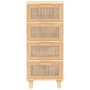 Aparador marrón madera pino maciza y ratán natural 40x30x90 cm de vidaXL, Aparadores - Ref: Foro24-345644, Precio: 153,03 €, ...