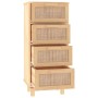 Aparador marrón madera pino maciza y ratán natural 40x30x90 cm de vidaXL, Aparadores - Ref: Foro24-345644, Precio: 153,03 €, ...