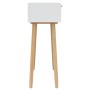 Mesa consola madera pino maciza blanco ratán natural 80x30x75cm de vidaXL, Mesas auxiliares - Ref: Foro24-345624, Precio: 106...