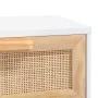 Solid pine wood console table white natural rattan 80x30x75cm by vidaXL, Side tables - Ref: Foro24-345624, Price: 100,58 €, D...
