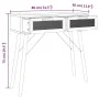 Solid pine wood console table white natural rattan 80x30x75cm by vidaXL, Side tables - Ref: Foro24-345624, Price: 100,58 €, D...