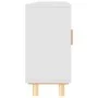Aparador madera maciza pino blanco ratán natural 105x30x60 cm de vidaXL, Aparadores - Ref: Foro24-345639, Precio: 112,63 €, D...