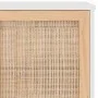 Aparador madera maciza pino blanco ratán natural 105x30x60 cm de vidaXL, Aparadores - Ref: Foro24-345639, Precio: 112,63 €, D...