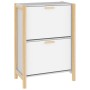 Mueble zapatero madera contrachapada blanco 57,5x33x80 cm de vidaXL, Zapateros y organizadores de calzado - Ref: Foro24-34568...