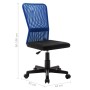 Silla de oficina de tela de malla negra y azul 44x52x100 cm en Sillas de oficina | Comprar online en Foru.es