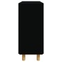 Aparador negro madera pino maciza y ratán natural 60x30x70 cm de vidaXL, Aparadores - Ref: Foro24-345634, Precio: 143,77 €, D...