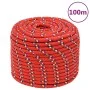 Cuerda de barco polipropileno rojo 14 mm 100 m de vidaXL, Sogas y cuerdas metálicas - Ref: Foro24-152411, Precio: 61,20 €, De...