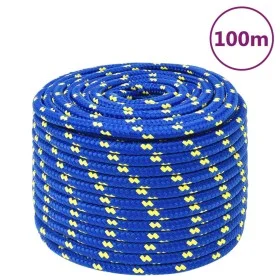 Cuerda de barco polipropileno azul 14 mm 100 m de vidaXL, Sogas y cuerdas metálicas - Ref: Foro24-152464, Precio: 70,28 €, De...
