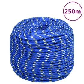 Cuerda de barco polipropileno azul 6 mm 250 m de vidaXL, Sogas y cuerdas metálicas - Ref: Foro24-152446, Precio: 39,52 €, Des...