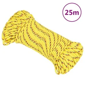 Cuerda de barco polipropileno amarillo 4 mm 25 m de vidaXL, Sogas y cuerdas metálicas - Ref: Foro24-152592, Precio: 9,64 €, D...