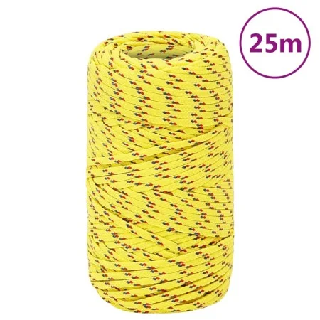 Cuerda de barco polipropileno amarillo 2 mm 25 m de vidaXL, Sogas y cuerdas metálicas - Ref: Foro24-152582, Precio: 9,46 €, D...
